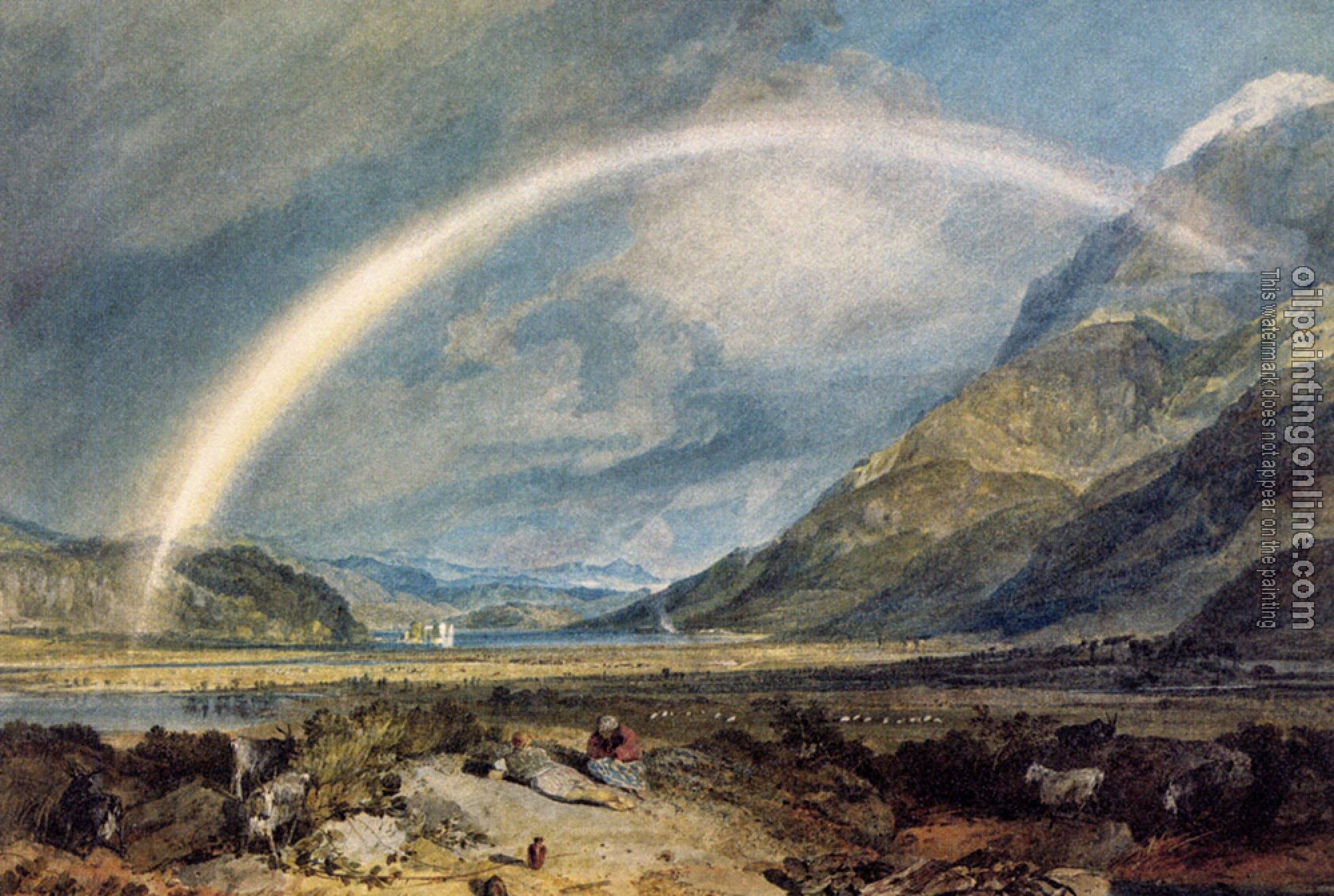 Turner, Joseph Mallord William - Kilchern Castle, with the Cruchan Ben Mountains, Scotland Noon
